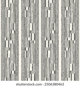 Monochrome Grain Broken Stripe Pattern