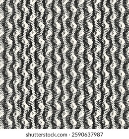 Monochrome Grain Broken Striped Pattern