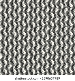 Monochrome Grain Broken Striped Pattern