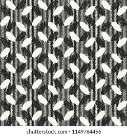 Monochrome Grain Brushed Check Pattern