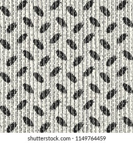 Monochrome Grain Brushed Check Pattern