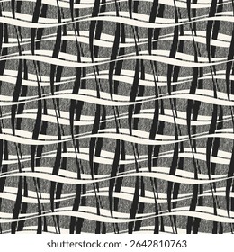 Monochrome Grain Curved Mesh Pattern