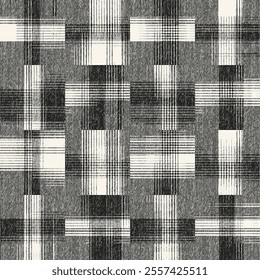 Monochrome Grain Degrade Check Pattern