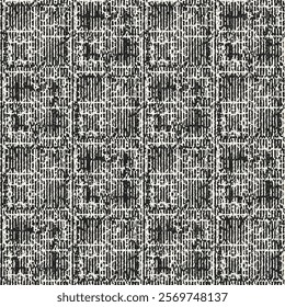 Monochrome Grain Degrade Check Pattern
