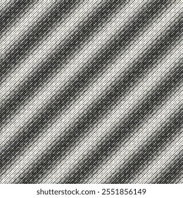 Monochrome Grain Degrade Slanted Stripe Pattern