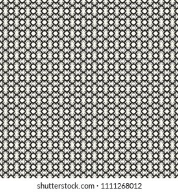 Monochrome Grain Floral Checked Pattern