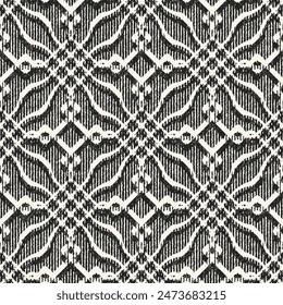 Monochromes Kornfloral-Gitter-Muster