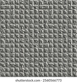 Monochrome Grain Glitch Check Pattern