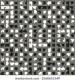 Monochrome Grain Glitch Check Pattern