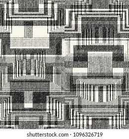 Monochrome Grain Glitch Patch Pattern