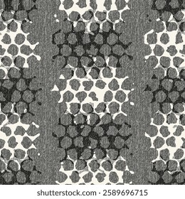 Monochrome Grain Honeycomb Dot Pattern