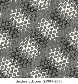  Monochrome Grain Honeycomb Dot Pattern