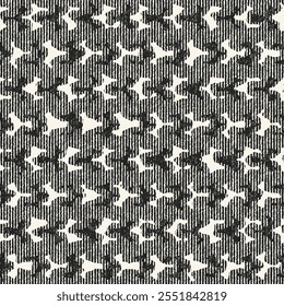 Monochrome Grain Imperfect Check Pattern