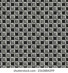 Monochrome Grain Imperfect Check Pattern