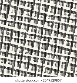 Monochrome Grain Imperfect Grid Pattern