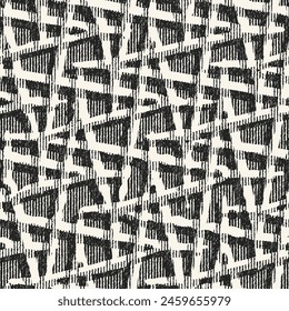 Monochrome Grain Intricate Grid Pattern