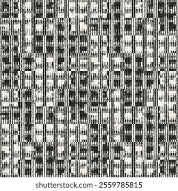 Monochrome Grain Irregular Check Pattern