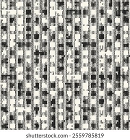 Monochrome Grain Irregular Check Pattern