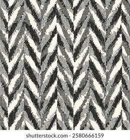 Monochrome Grain Irregular Herringbone Pattern