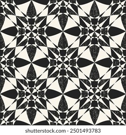 Schwarzes Korn Kaleidoskop Blumenmuster