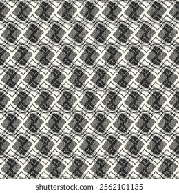 Monochrome Grain Mesh Check Pattern