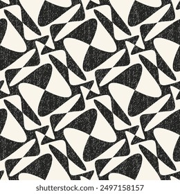 Monochrome Grain Modern Twisted Checked Pattern