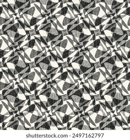 Monochrome Grain Modern Twisted Checked Pattern