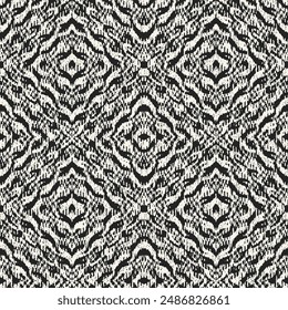 Monochrome Grain Mottle Kaleidoscope Pattern