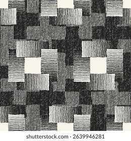 Monochrome Grain Mottled Broken Graphic Pattern