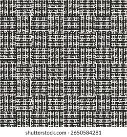 Monochrome Grain Mottled Checked Pattern