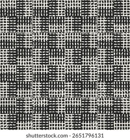 Monochrome Grain Mottled Checked Pattern