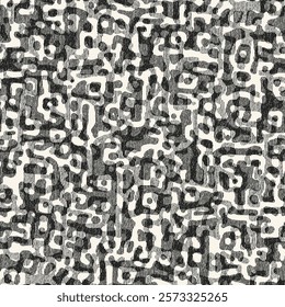 Monochrome Grain Mottled Graphic Pattern