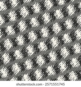 Monochrome Grain Ripple Dot Pattern