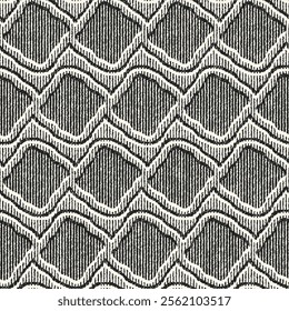 Monochrome Grain Square Dot Mesh Pattern