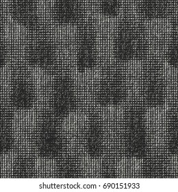 Monochrome Grain Stain Check Pattern