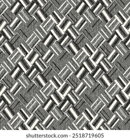 Monochrome Grain Striped Check Pattern