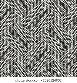 Monochrome Grain Striped Check Pattern