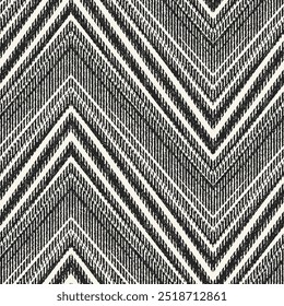 Monochrome Grain Striped Chevron Pattern