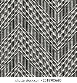 Monochrome Grain Striped Chevron Pattern