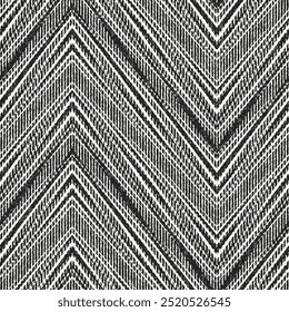 Monochrome Grain Striped Chevron Pattern