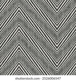 Monochrome Grain Striped Chevron Pattern