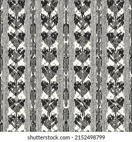 Monochrome Grain Stroke Textured Distressed Ornate Pattern