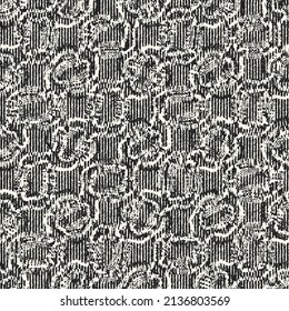 Patrón de punto con textura de roce de grano monocromo