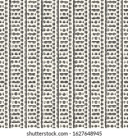 Monochrome Grain Textured Broken Striped Pattern.