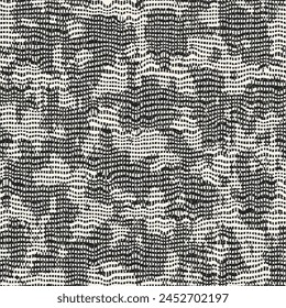 Monochrome Grain Textured Camouflage Pattern