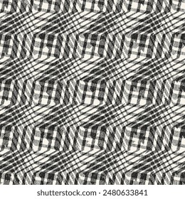 Monochrome Grain Textured Check Pattern