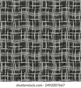 Monochrome Grain Textured Check Pattern