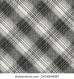 Monochrome Grain Textured Checked Pattern