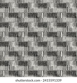 Monochrome Grain Textured Checked Pattern