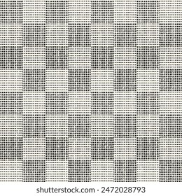 Monochrome Grain Textured Checked Pattern